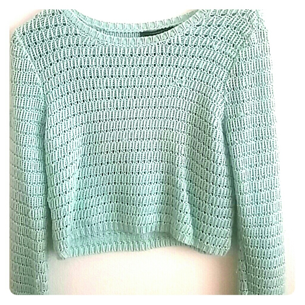 Forever 21 long sleeve mint sweater